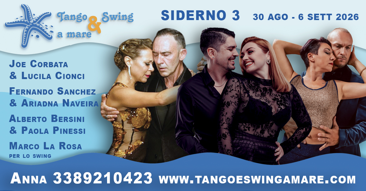 Tango&swing...a mare! Dal 30 agosto al 6 settembre 2026