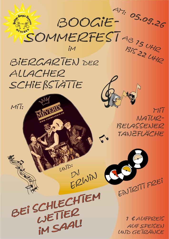 Boogie-Sommerfest im Biergarten der Schießstätte Allach
