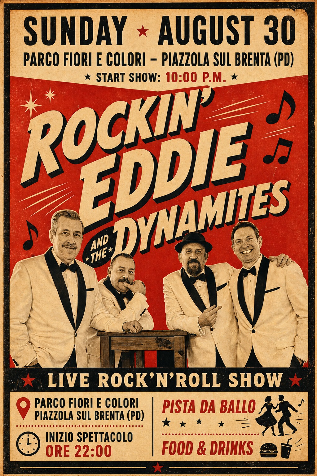 ROCKIN' EDDIE and the Dynamites live "PARCO FIORI E COLORI" Piazzola sul Brenta (PD)