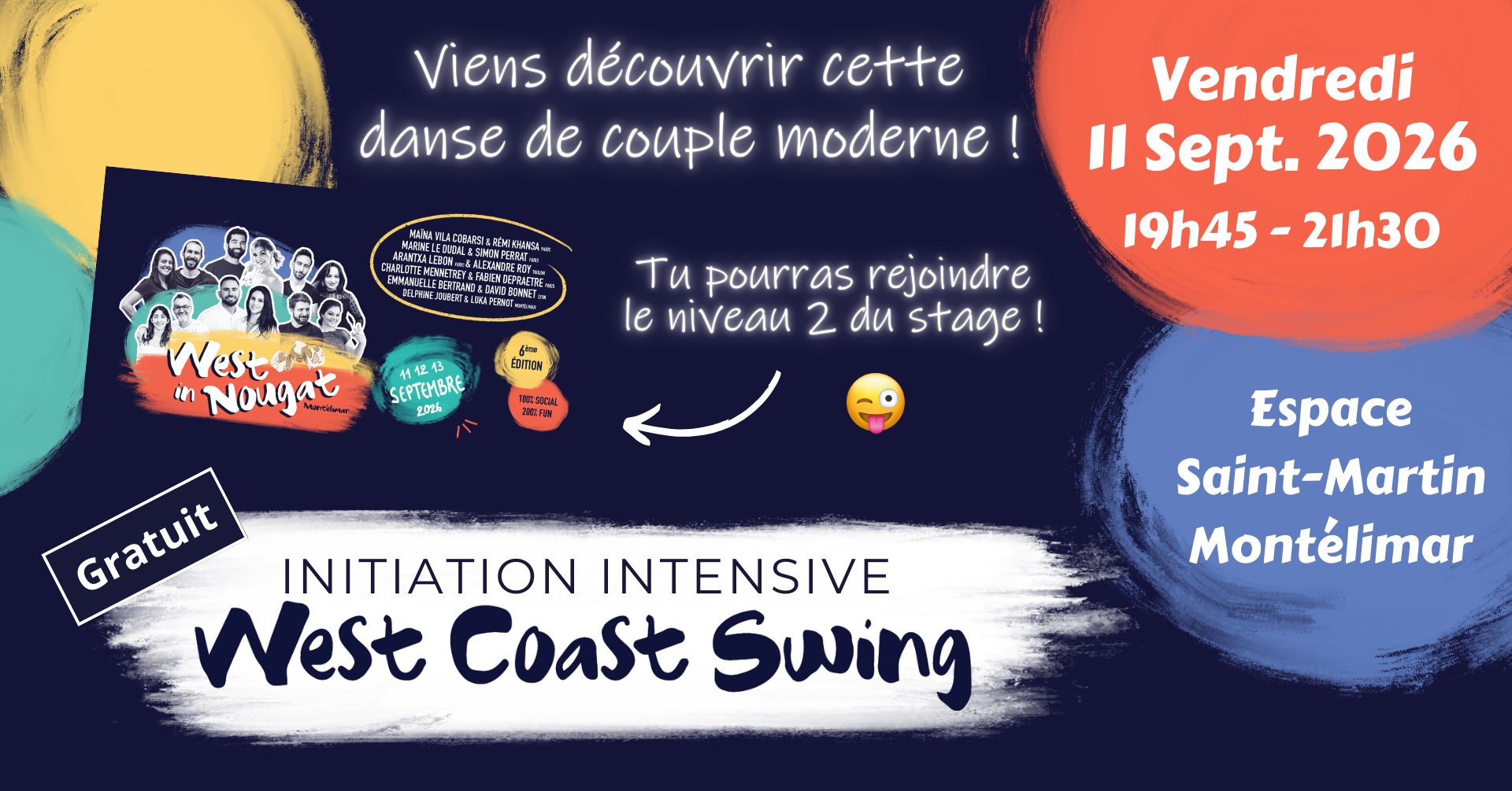 Initiation gratuite de West Coast Swing à Montélimar