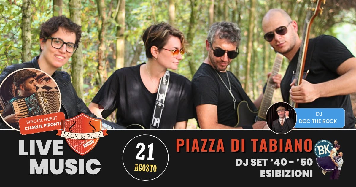 🟠 Boogie woogie con i Back to Billy in Piazza a Tabiano 🎸 Dj set ed esibizioni by Boogie Killers🔥