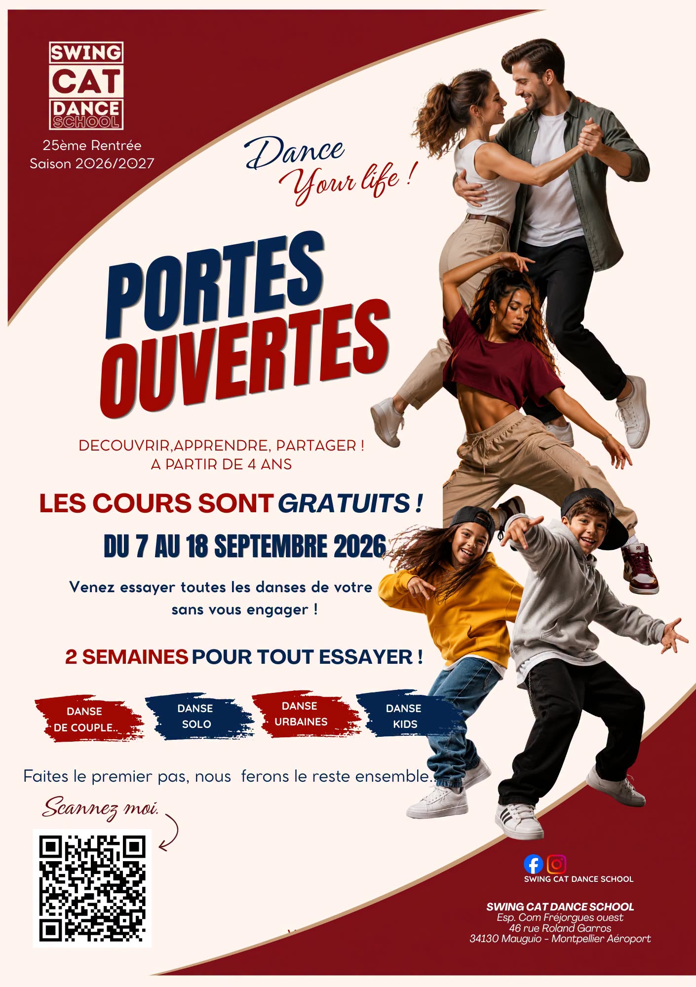 Portes Ouvertes Cours de Danses Gratuits