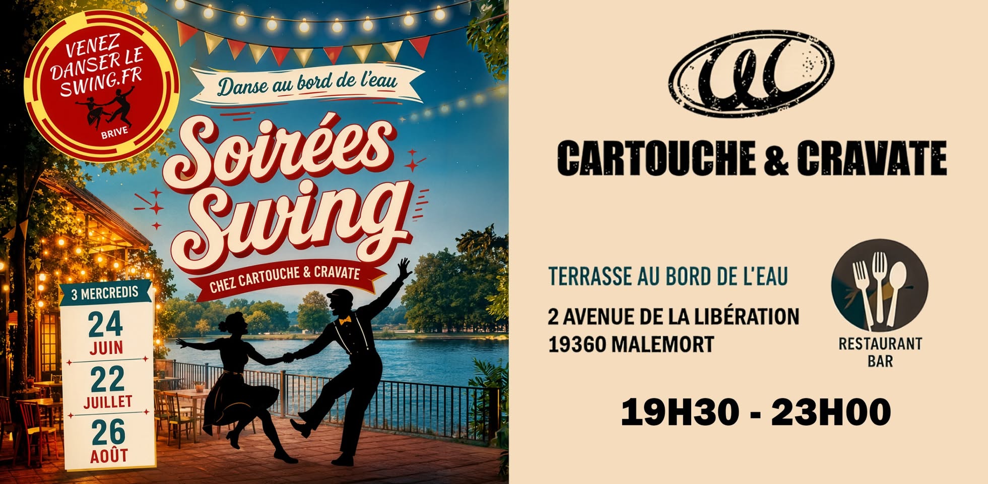 Soirées rock/swing au bord de l'eau
