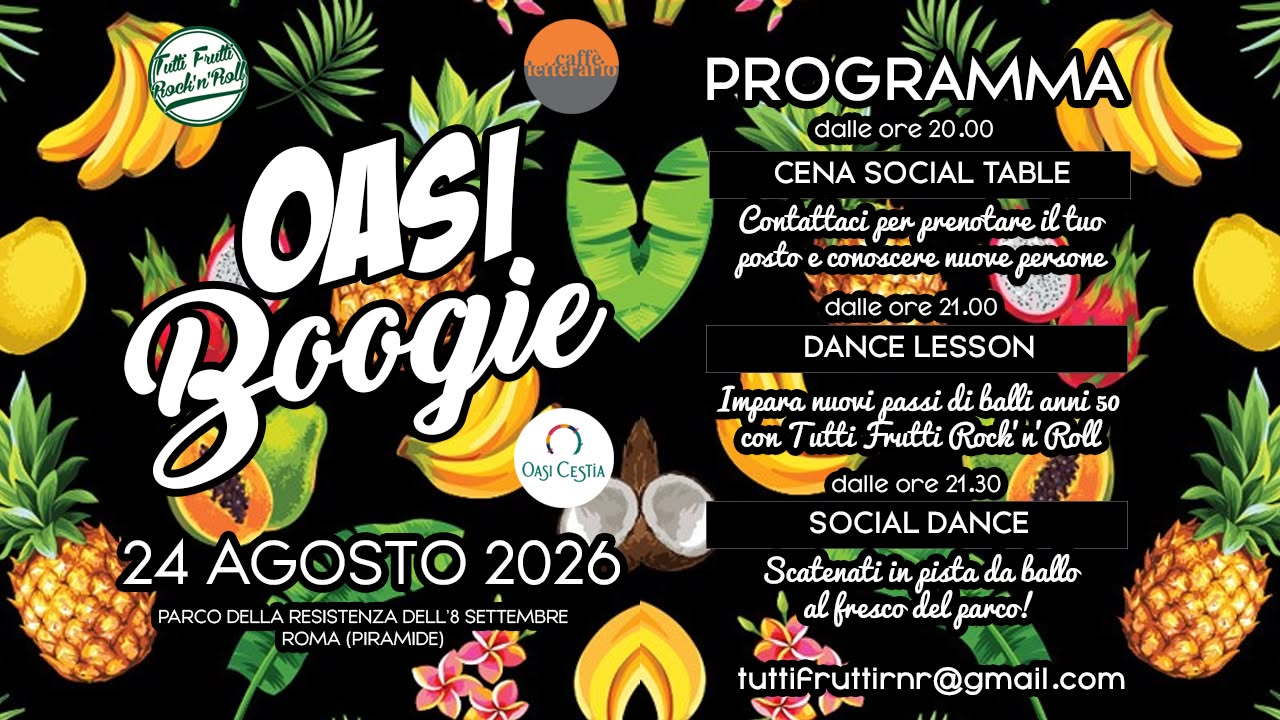 Oasi Boogie 24 Agosto