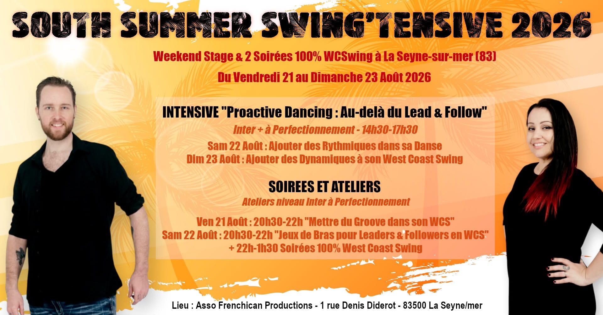 South Summer Swing'Tensive - Stage & Soirées West Coast Swing - Région Toulonnaise / Var (83)