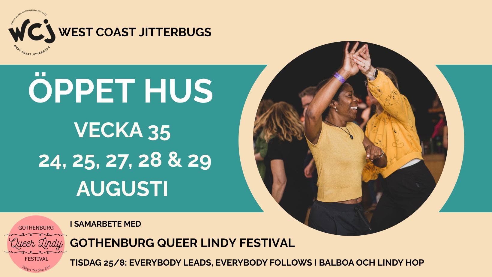 Öppet hus - Prova  på Lindy Hop, Balboa, Boogie Woogie, Blues, Solojazz och stepp 