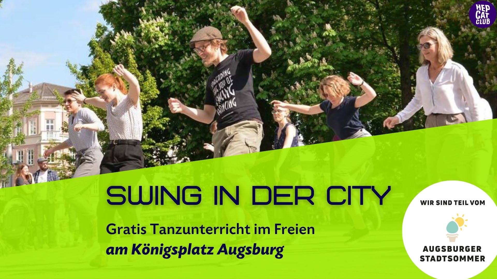 Swing in der City am Königsplatz Augsburg (Manzù-Brunnen)