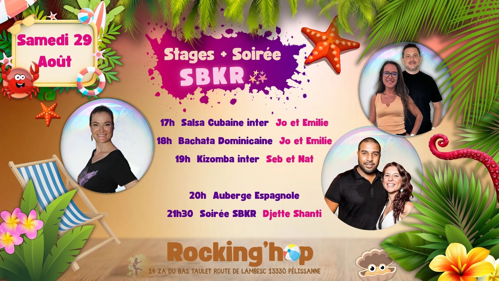 Stages d'été et Soirée SBKR samedi 29 août 