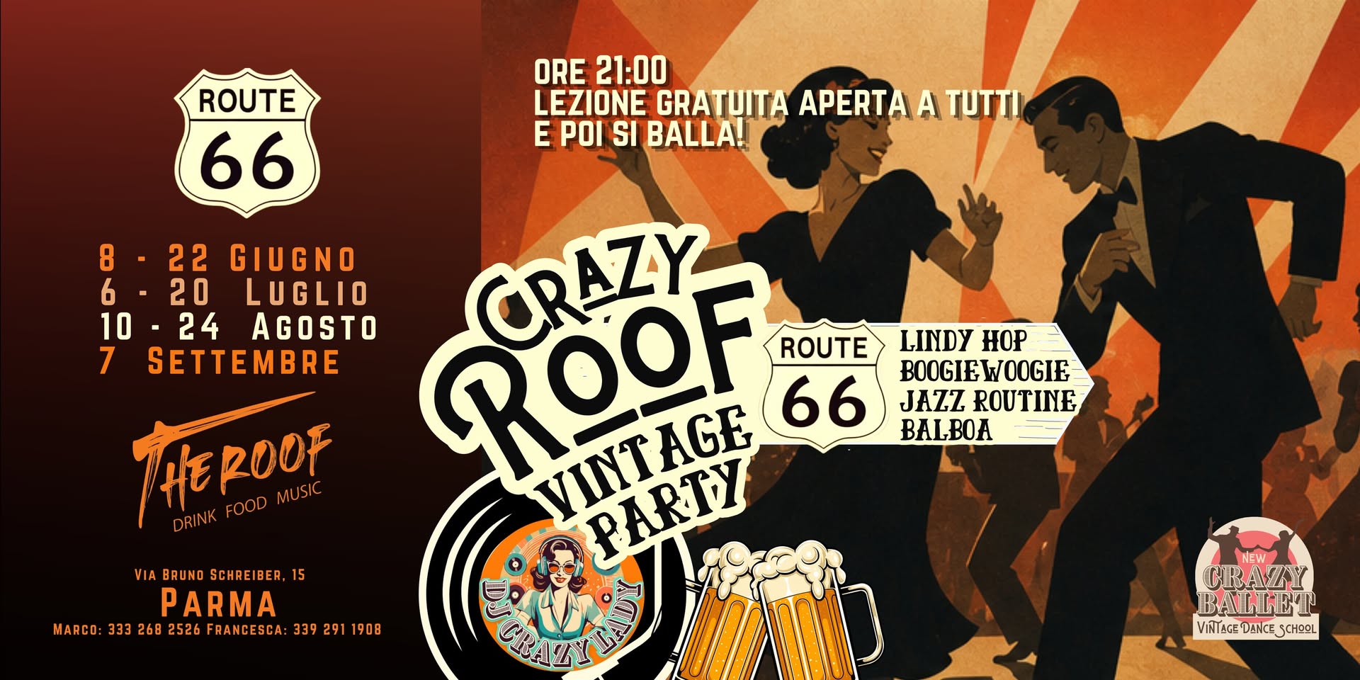 Crazy Roof - Vintage Party al The Roof Parma