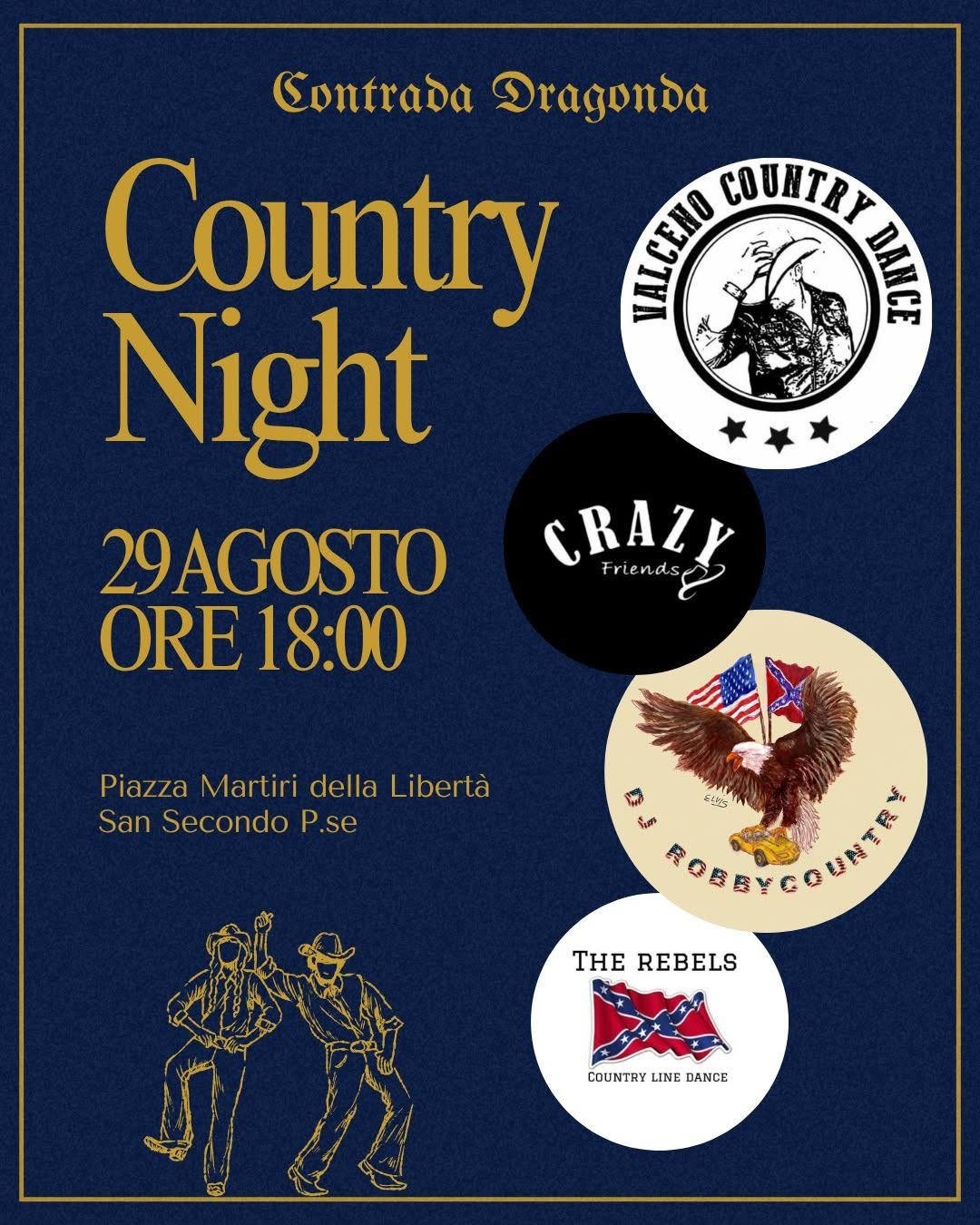 🤠COUNTRY NIGHT - Alla fiera della Fortanina e della spalla di San Secondo